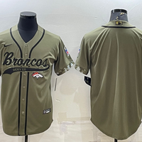 Men's Denver Broncos Olive 2022 Salute To Service Limited Blank Jersey1