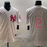 Men's New York Yankees Derek Jeter #2 White Team Game Jersey