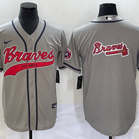 Men's Atlanta Braves Gray Replica Team Jersey1 Joint Edition