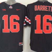 Men's Ohio State Buckeyes JT Barrett #16 Black Player Game Jersey