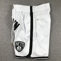 Men's Brooklyn Nets White Pocket Shorts1