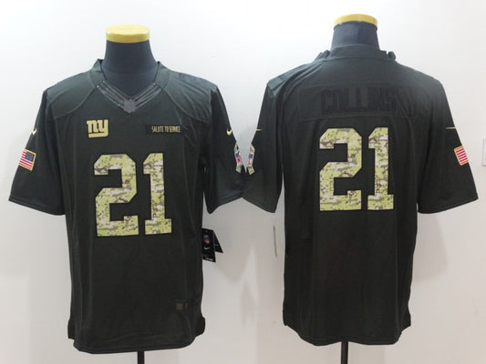 Men's New York Giants Landon Collins #21 Black Game Player Jersey1