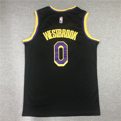 Men's Los Angeles Lakers Russell Westbrook Black 2020/21 Swingman Player Jersey1