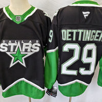Men's Dallas Stars Jake Oettinger #29 Black Premium Player Jersey