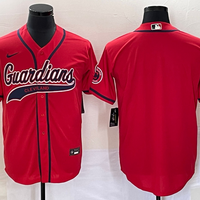 Men's Cleveland Guardians Red Alternate Replica Blank Jersey1