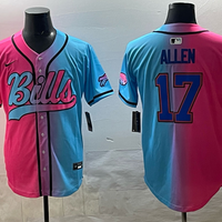 Men's Buffalo Bills Josh Allen #17 Pink/Blue Game Jersey