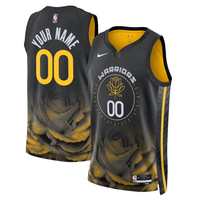 Men's Golden State Warriors Black 2022/23 Swingman Custom Jersey1 - City Edition