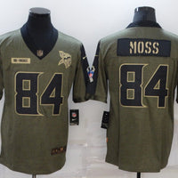 Men's Minnesota Vikings Randy Moss #84 Brown Game Jersey1