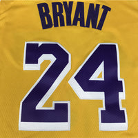 Men's Los Angeles Lakers Kobe Bryant #8-24 Yellow Swingman Player Jersey1
