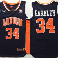 Men's Auburn Tigers Charles Barkley #34 Navy Player Game Jersey