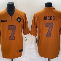 Men's Dallas Cowboys Trevon Diggs #7 Brown 2023 Salute To Service Limited Jersey1