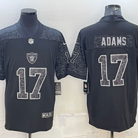 Men's Las Vegas Raiders Davante Adams #17 Black RFLCTV Limited Jersey1