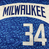 Men's Milwaukee Bucks Giannis Antetokounmpo #34 Blue 2023/24 Swingman Jersey1 - City Edition