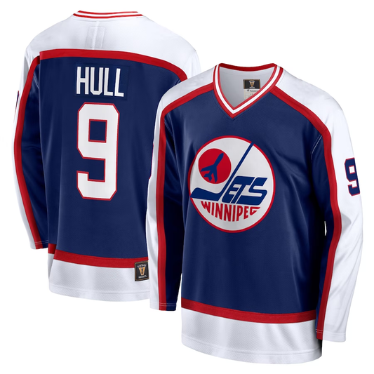 Men's Winnipeg Jets Bobby Hull #9 Blue Player Game Jersey1