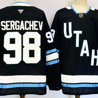 Men's Utah Mammoth Mikhail sergachev #98 Fanatics Black Player Game Jersey
