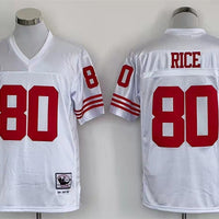 Men's San Francisco 49ers Jerry Rice Mitchell & Ness White Legacy Replica Jersey1