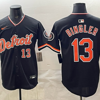 Men's Detroit Tigers Dillon Dingler #13 Black Alternate Stadium Jersey