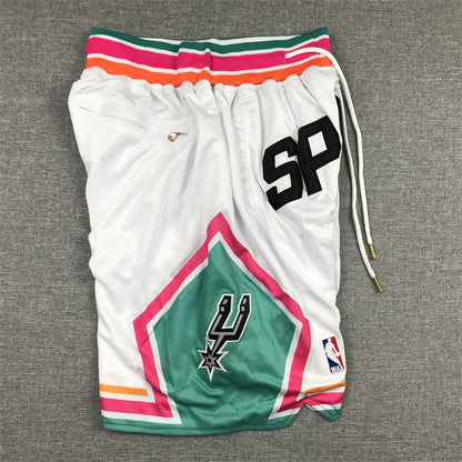 Men's San Antonio Spurs White City Edition Basketball Shorts1