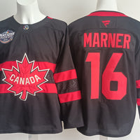 Men's Canada 2025 4 Nations Face-Off Mitch Marner #16 Black Player Jersey