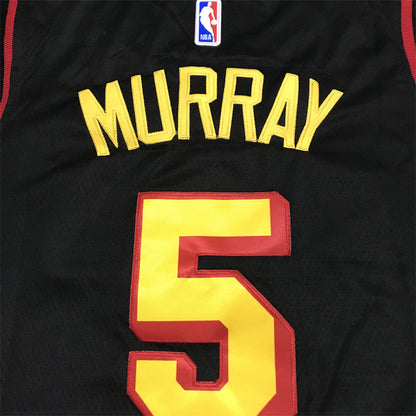 Men's Atlanta Hawks Dejounte Murray #5 Black Swingman Jersey1 - Statement Edition