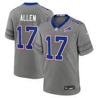 Men's Buffalo Bills Josh Allen #17 Gray Nickel City Game Jersey