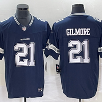 Men's Dallas Cowboys Stephon Gilmore #21 Navy Game Player Jersey1