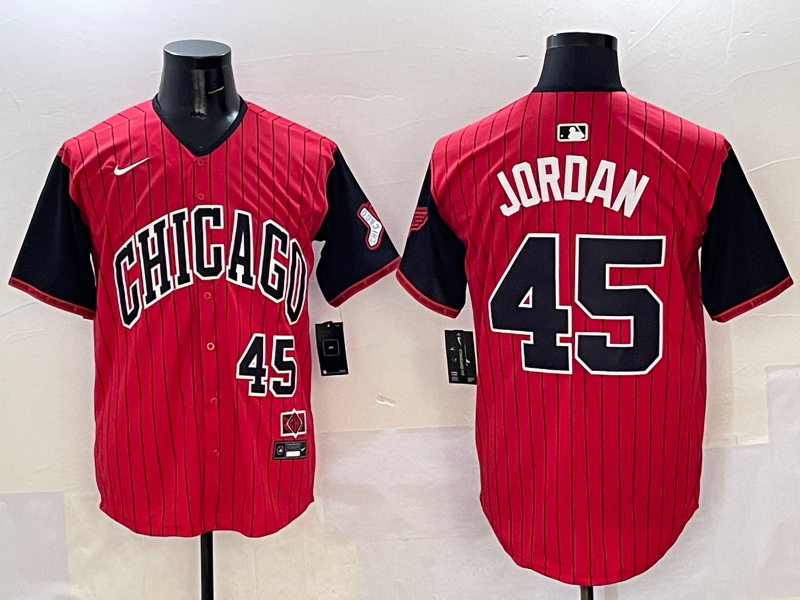 Michael Jordan Chicago White Sox Red Black City Connect Jersey
