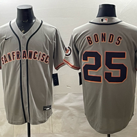 Men's San Francisco Giants Barry Bonds #25 Gray Limited Player Jersey