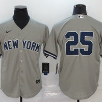 Men's New York Yankees Jason Giambi #25 Gray Replica Player Name Jersey1