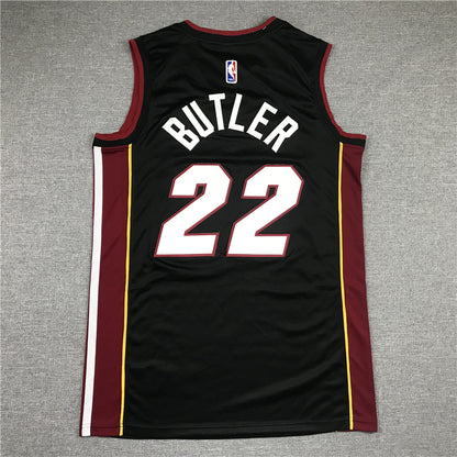 Men's Miami Heat Jimmy Butler #22 Black 2022/23 Swingman Jersey1 - Icon Edition