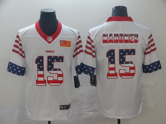Men's Kansas City Chiefs Patrick Mahomes White Player Game Jersey1