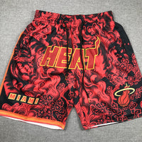 Men's Miami Heat Red Year of the Tiger Edition Pocket Shorts1