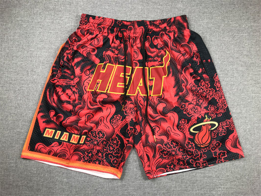 Men's Miami Heat Red Year of the Tiger Edition Pocket Shorts1
