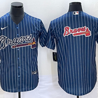 Men's Atlanta Braves Blue Replica Team Jersey1
