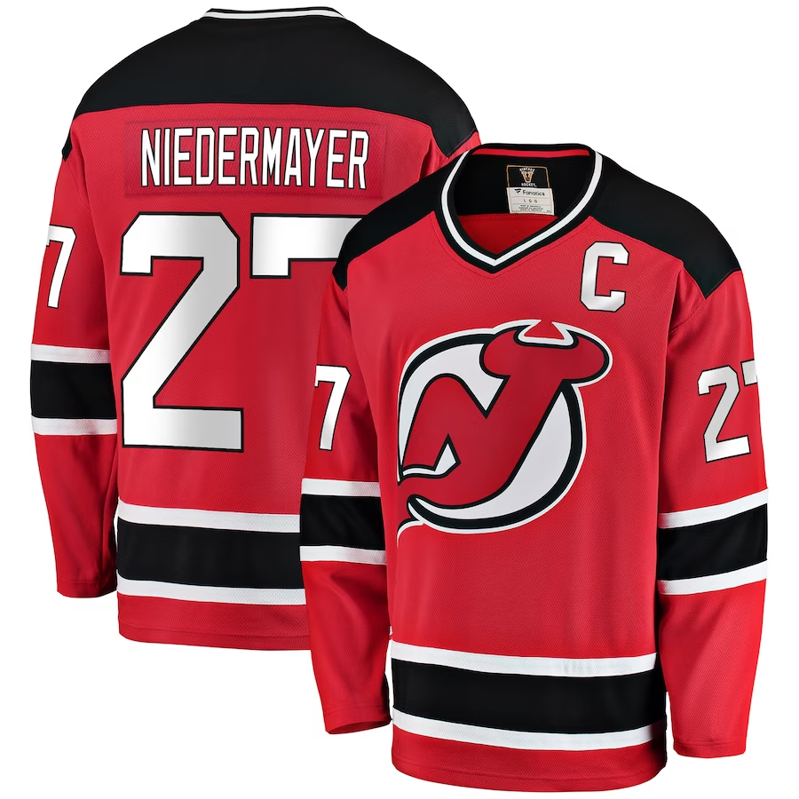 Men's New Jersey1 Devils Scott Niedermayer #27 Red Player Game Jersey1