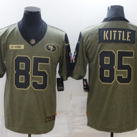 Men's San Francisco 49ers George Kittle #85 Brown Player Game Jersey1