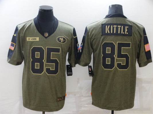 Men's San Francisco 49ers George Kittle #85 Brown Player Game Jersey1
