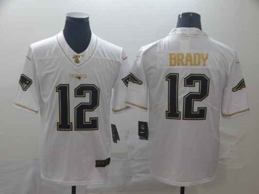 Men's New England Patriots Tom Brady #12 White Game Player Jersey1