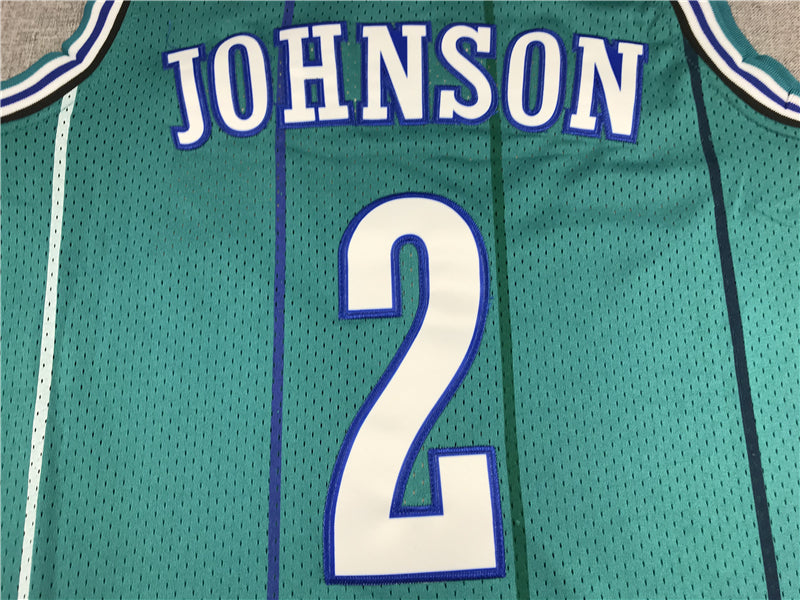 Men's Charlotte Hornets Larry Johnson 1992-93 Hardwood Classics Swingman jersey1