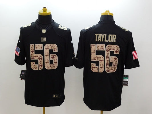 Men's New York Giants Lawrence Taylor #56 Black Game Player Jersey1