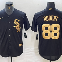 Men's Chicago White Sox Luis Robert Jr. #88 Black Replica Team Jersey1