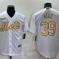 Men's New York Mets Edwin Diaz #39 White Replica Player Jersey1