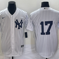 Men's New York Yankees Mickey Rivers #17 White Replica Player Name Jersey1