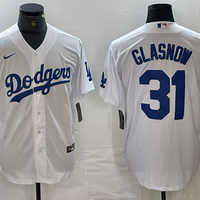 Men's Los Angeles Dodgers Tyler Glasnow #31 White Replica Player Jersey1