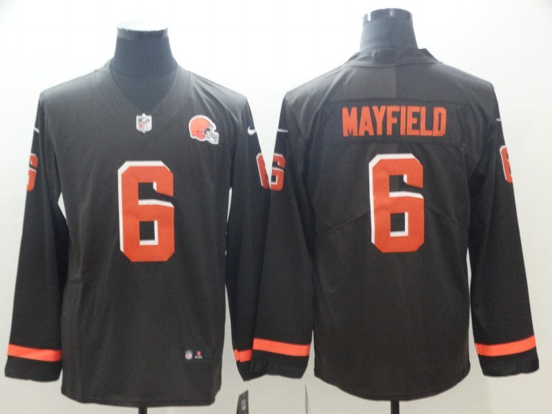 Men's Cleveland Browns Baker Mayfield #6 Brown Game Jersey1