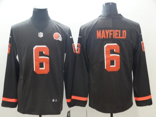 Men's Cleveland Browns Baker Mayfield #6 Brown Game Jersey1