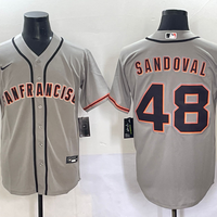 Men's San Francisco Giants Pablo Sandoval #48 Gray Replica Player Jersey