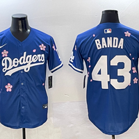 Men's Los Angeles Dodgers Anthony Banda #43 Royal Game Jersey1
