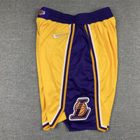 Men's Los Angeles Lakers Yellow Hardwood Classics Basketball Shorts1