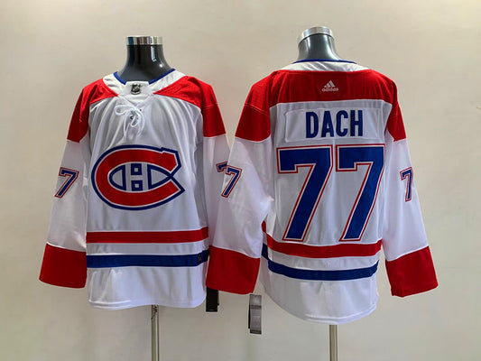 Men's Montreal Canadiens Kirby Dach #77 White Player Game Jersey1